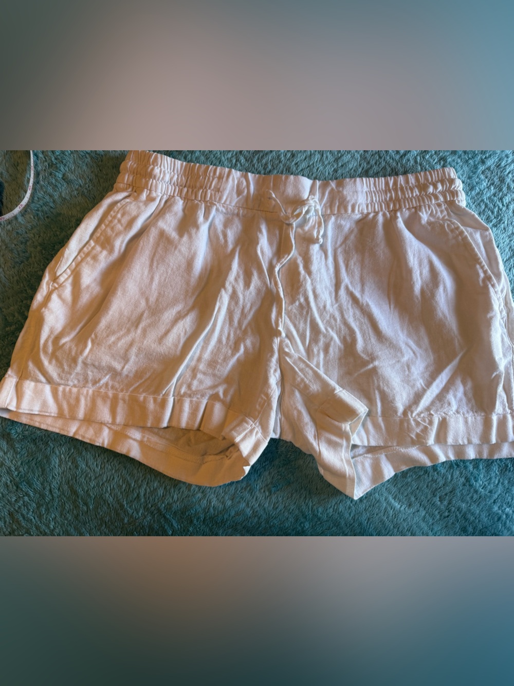Old Navy White linen Drawstring Women's Shorts